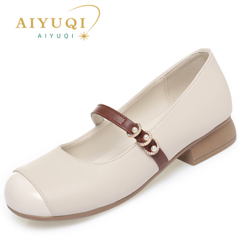 Leather Work Dress - AIYUQI Mary Jane Shoes Women's Autumn