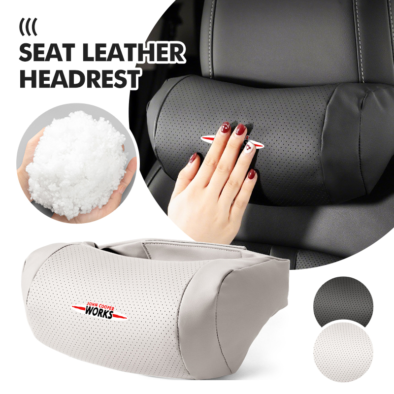 Leather Work For Car - Leather Car Seat Headrest Neck Support