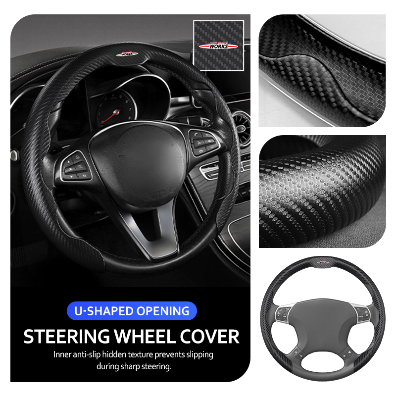 Leather Work For Car - Car Steering Wheel Cover Anti-Slip Leather