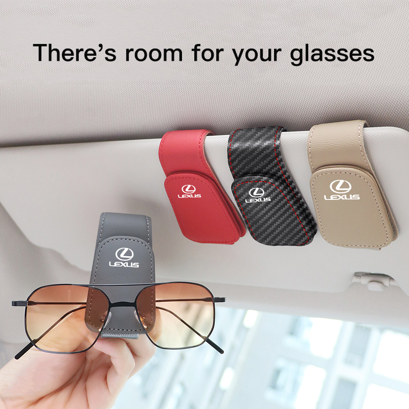 Leatherwork Clamp - Leather Car Glasses Clip Credit Card