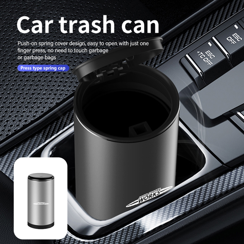 Car Trash Can Ashtray Storage  - Leather Work For Car のレビューと価格