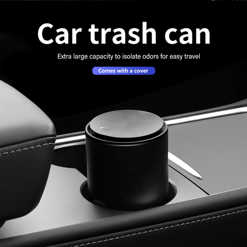 Car Trash Can Ashtray Storage  - Leather Work For Car のレビューと価格