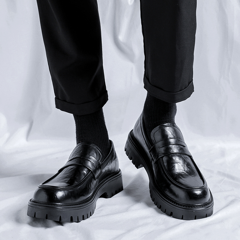 Men's Black leather shoes Gent - Leather Work Dress のレビューと価格