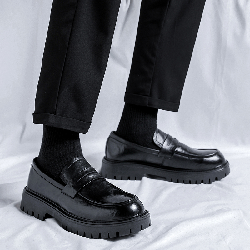 Men's Black leather shoes Gent - Leather Work Dress のレビューと価格