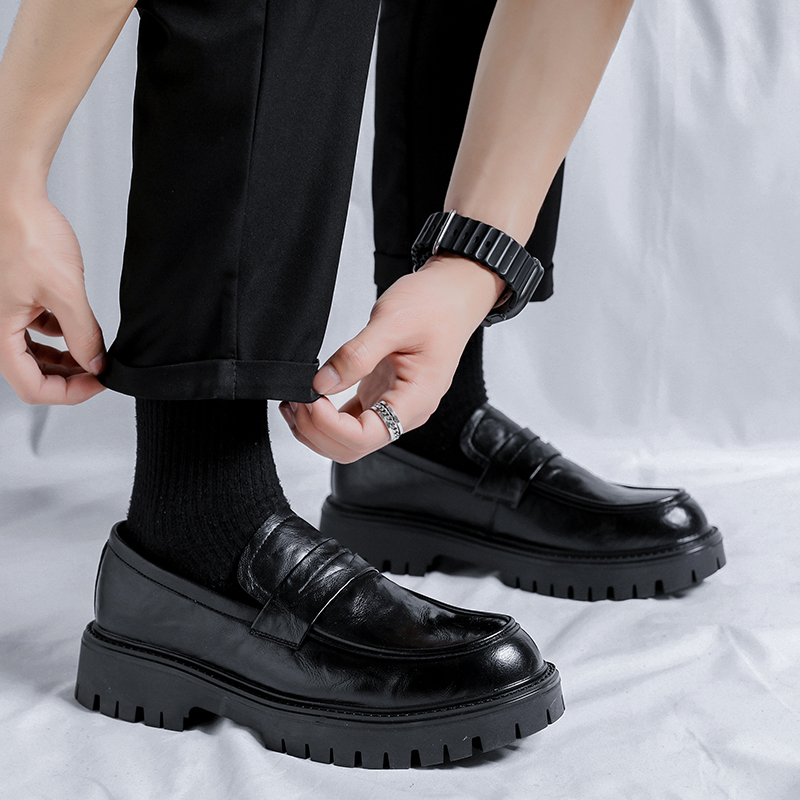 Men's Black leather shoes Gent - Leather Work Dress のレビューと価格