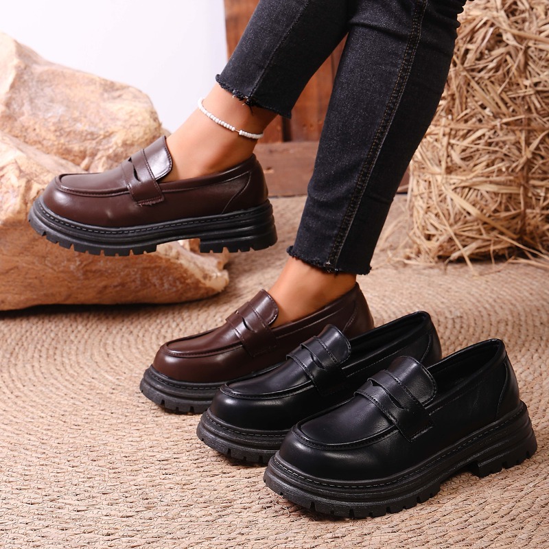 Women's Brown Leather Loafers  - Leather Work Dress のレビューと価格