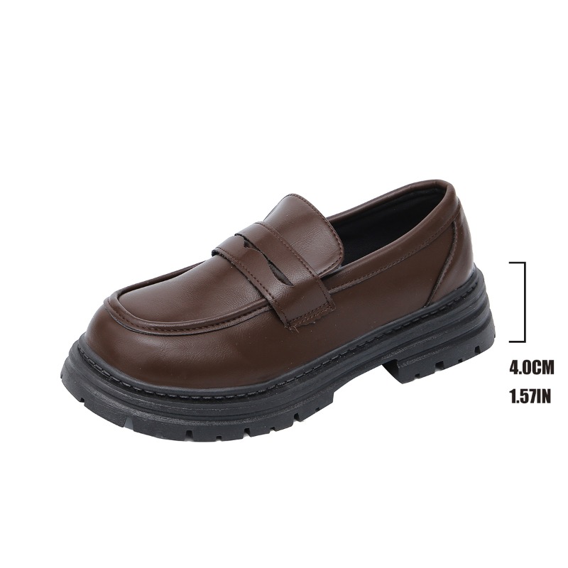 Women's Brown Leather Loafers  - Leather Work Dress のレビューと価格