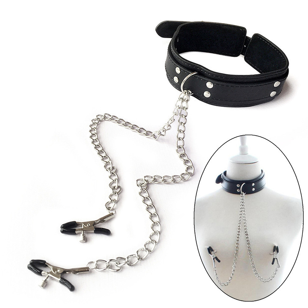 Cool Punk Choker Leather Neck  - Leatherwork Clamp のレビューと価格