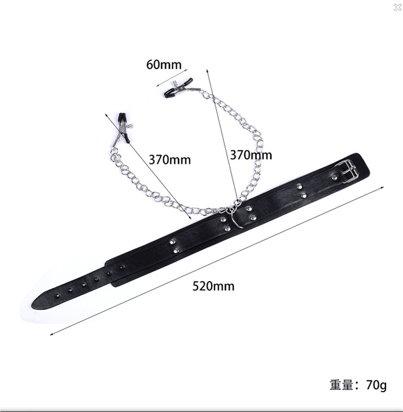 Cool Punk Choker Leather Neck  - Leatherwork Clamp のレビューと価格