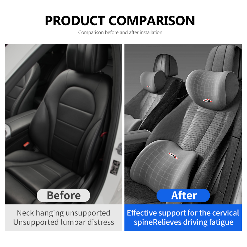 For MINI Memory Cotton Car Hea - Leather Work For Car のレビューと価格