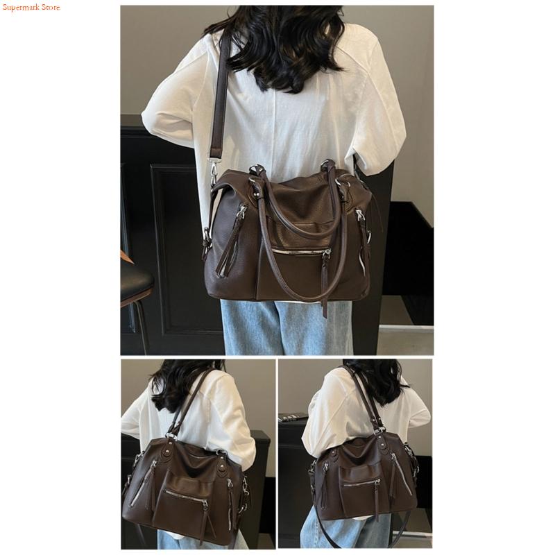 Q5WE Modern PU Leather Handbag - Leather Work Duffle のレビューと価格