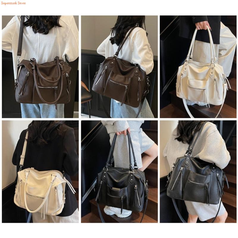 Q5WE Modern PU Leather Handbag - Leather Work Duffle のレビューと価格