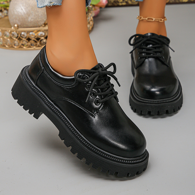 Women's Platform Oxford Shoes  - Leather Work Dress のレビューと価格