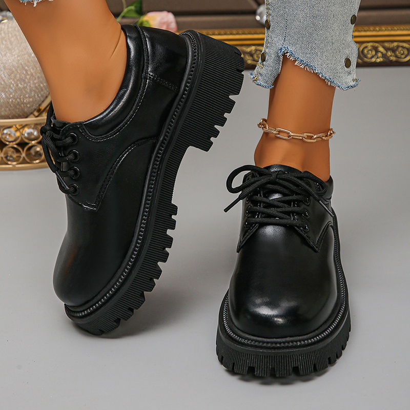 Women's Platform Oxford Shoes  - Leather Work Dress のレビューと価格