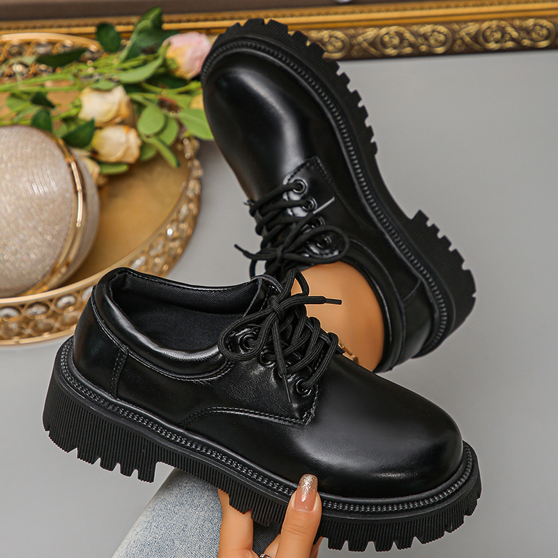 Women's Platform Oxford Shoes  - Leather Work Dress のレビューと価格