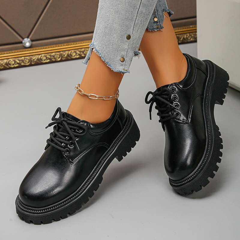 Women's Platform Oxford Shoes  - Leather Work Dress のレビューと価格