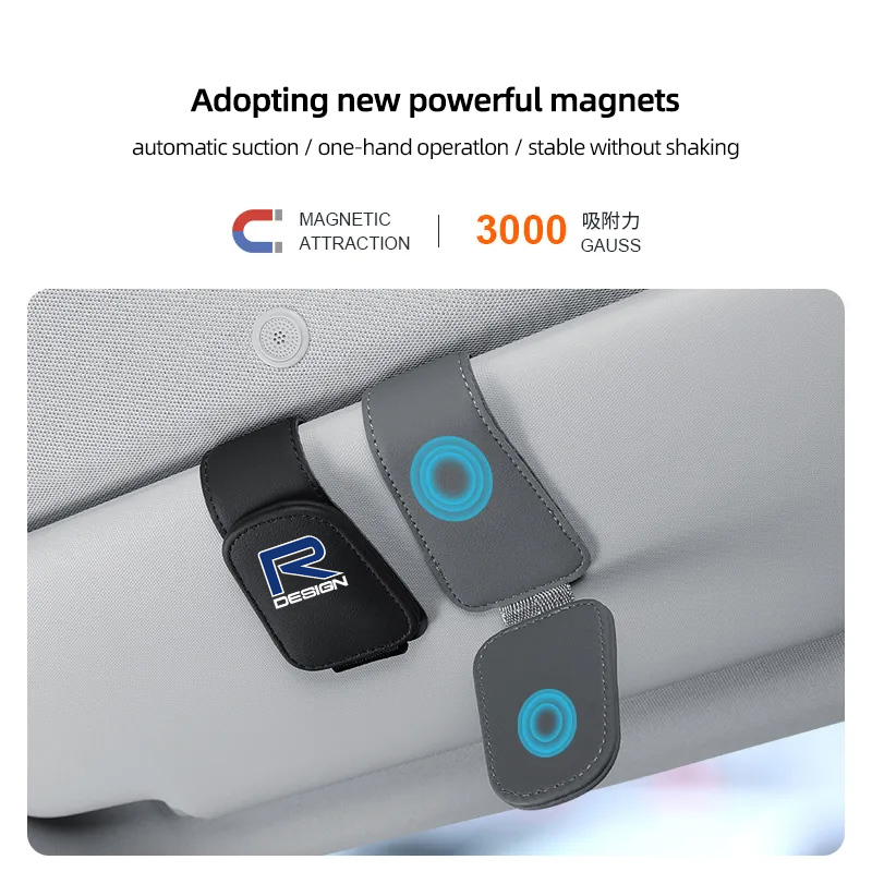 Car Sun Visor Glasses Clip Mag - Leatherwork Clamp のレビューと価格
