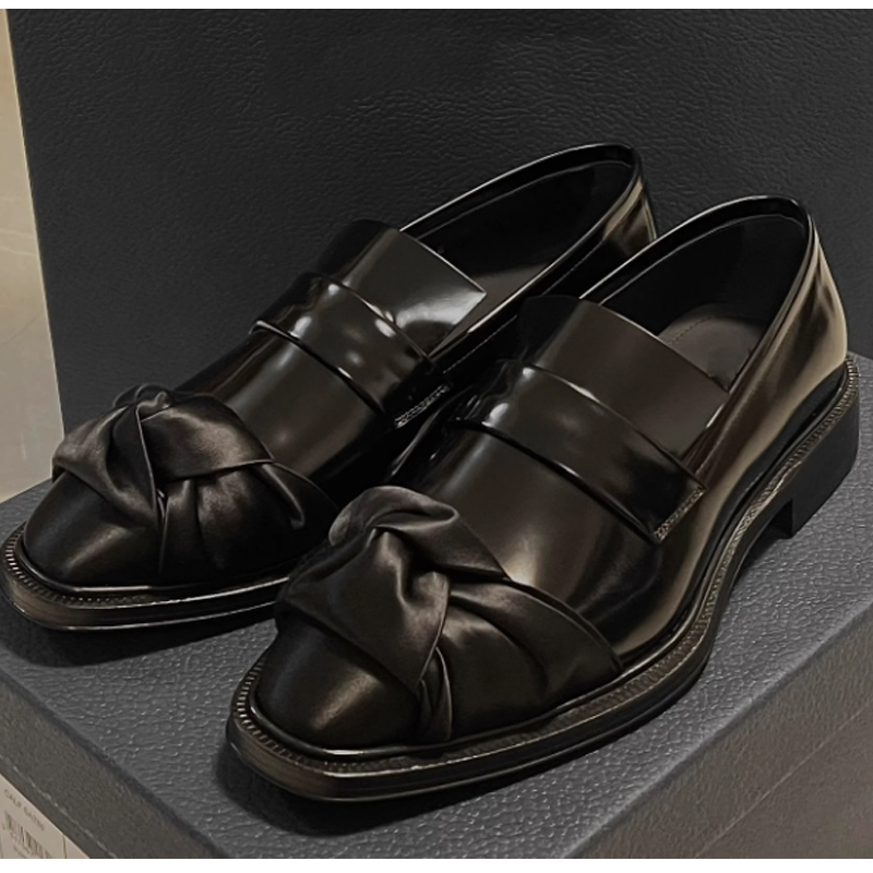 Men's Black Patent Leather Loa - Leather Work Dress のレビューと価格