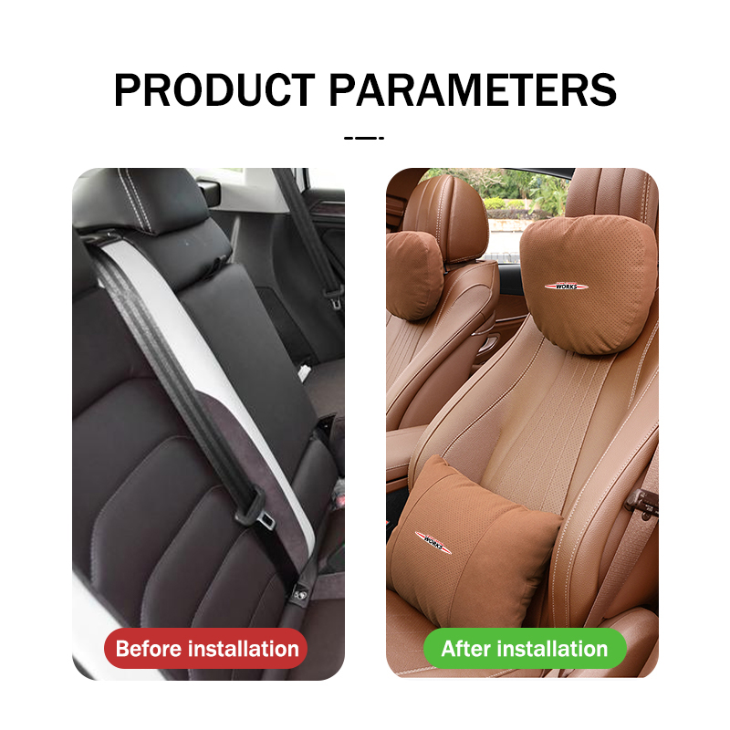 Car Headrest Waist Pillow Neck - Leather Work For Car のレビューと価格