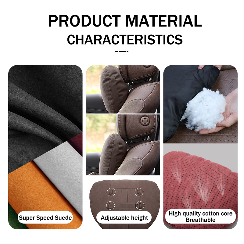 Car Headrest Waist Pillow Neck - Leather Work For Car のレビューと価格