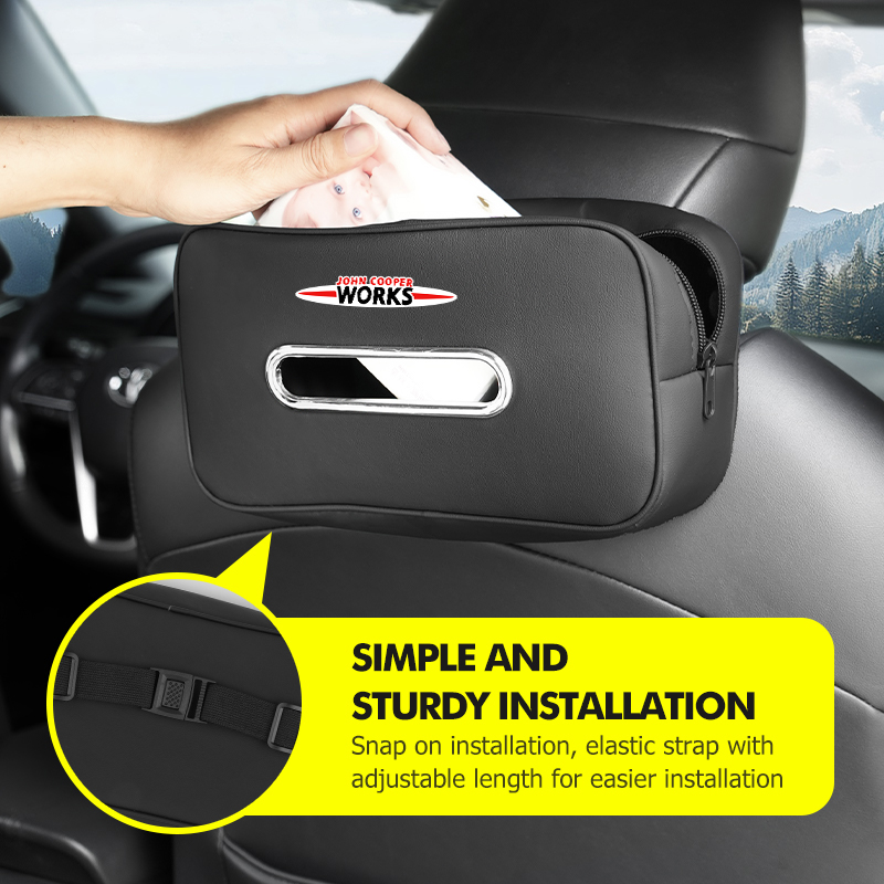Car Tissue Box Back Seat Hangi - Leather Work For Car のレビューと価格