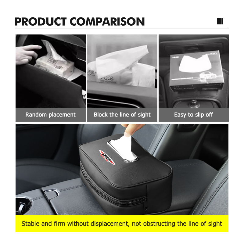 Car Tissue Box Back Seat Hangi - Leather Work For Car のレビューと価格