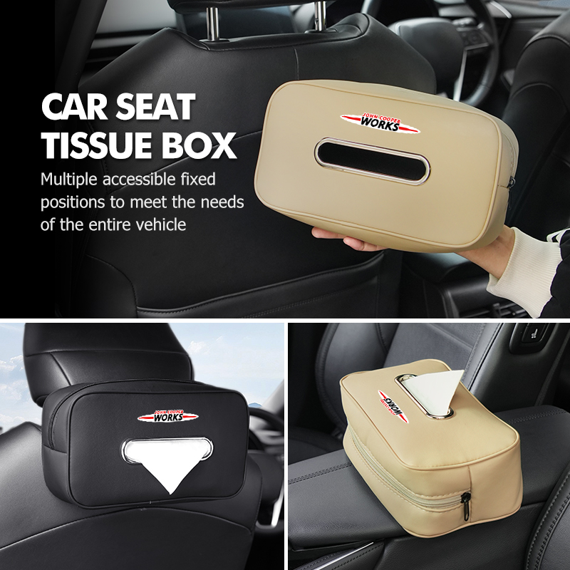 Car Tissue Box Back Seat Hangi - Leather Work For Car のレビューと価格