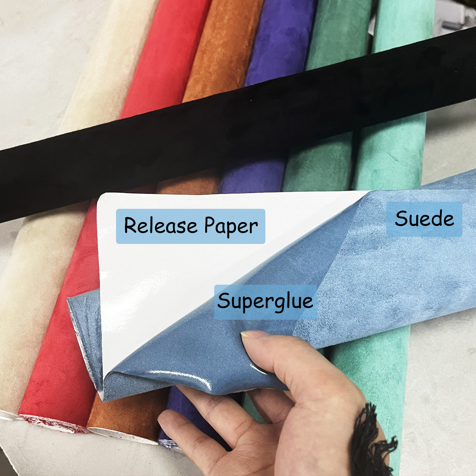 Suede Leather Self-Adhesive Fa - Leatherwork Vise のレビューと価格