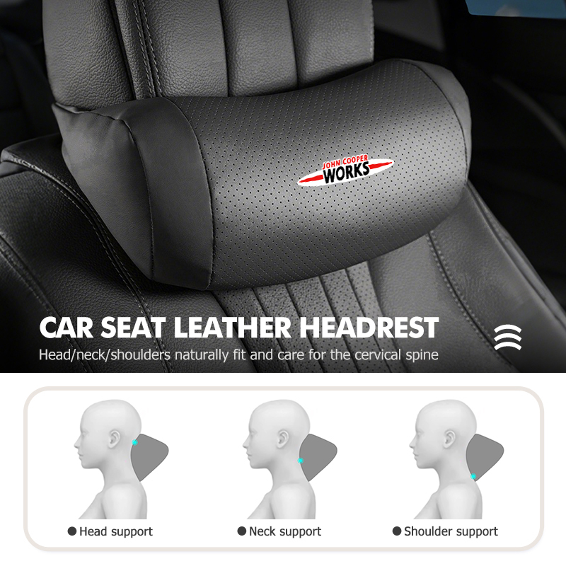 Leather Car Seat Headrest Neck - Leather Work For Car のレビューと価格