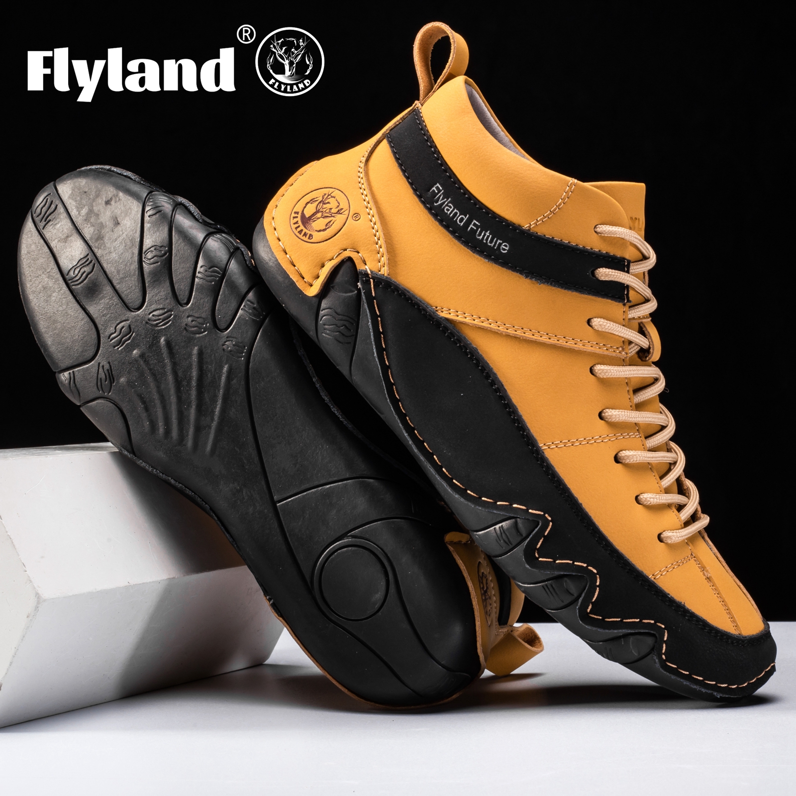 FLYLAND Men'S Fashion Sneaker  - Leather Work Dress のレビューと価格