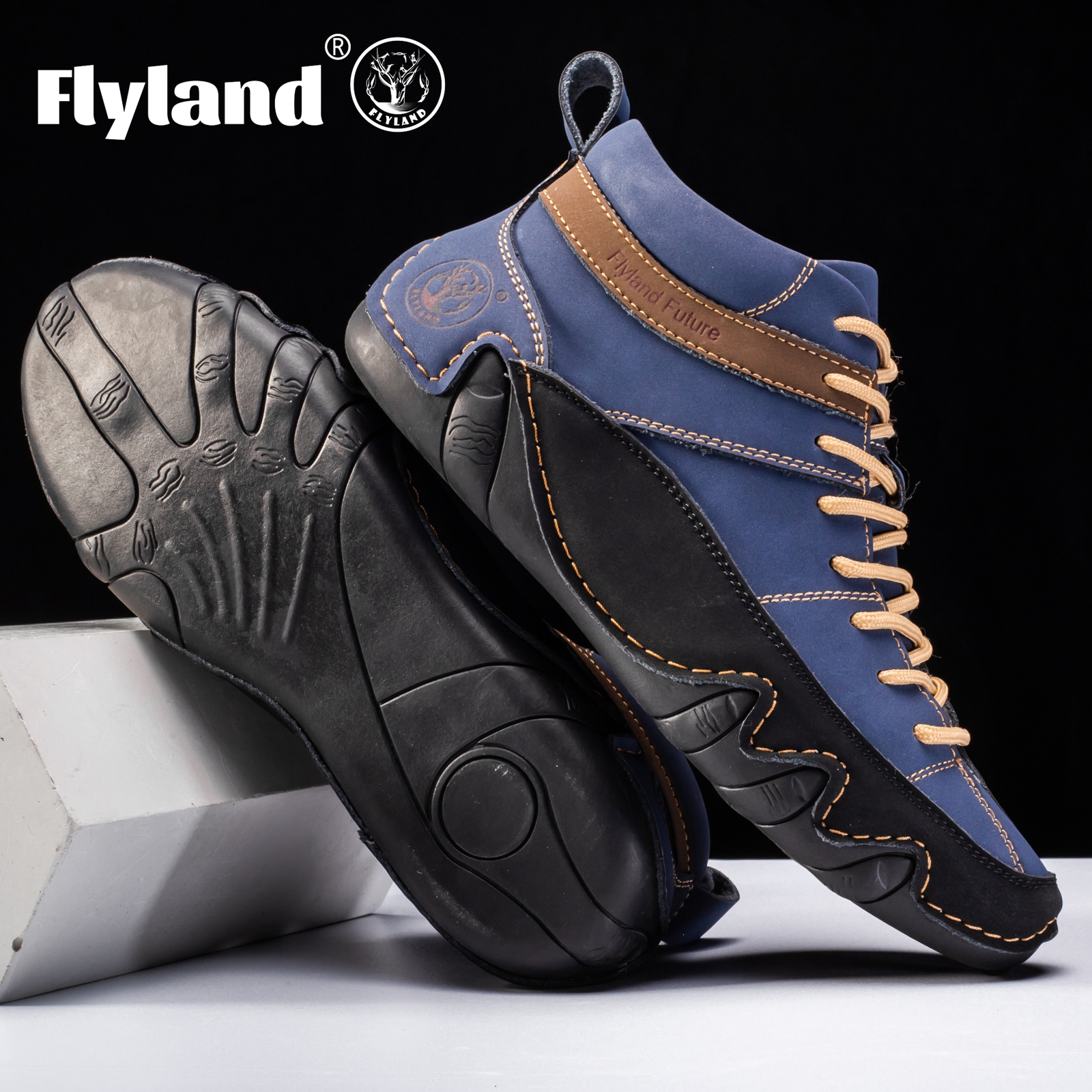FLYLAND Men'S Fashion Sneaker  - Leather Work Dress のレビューと価格