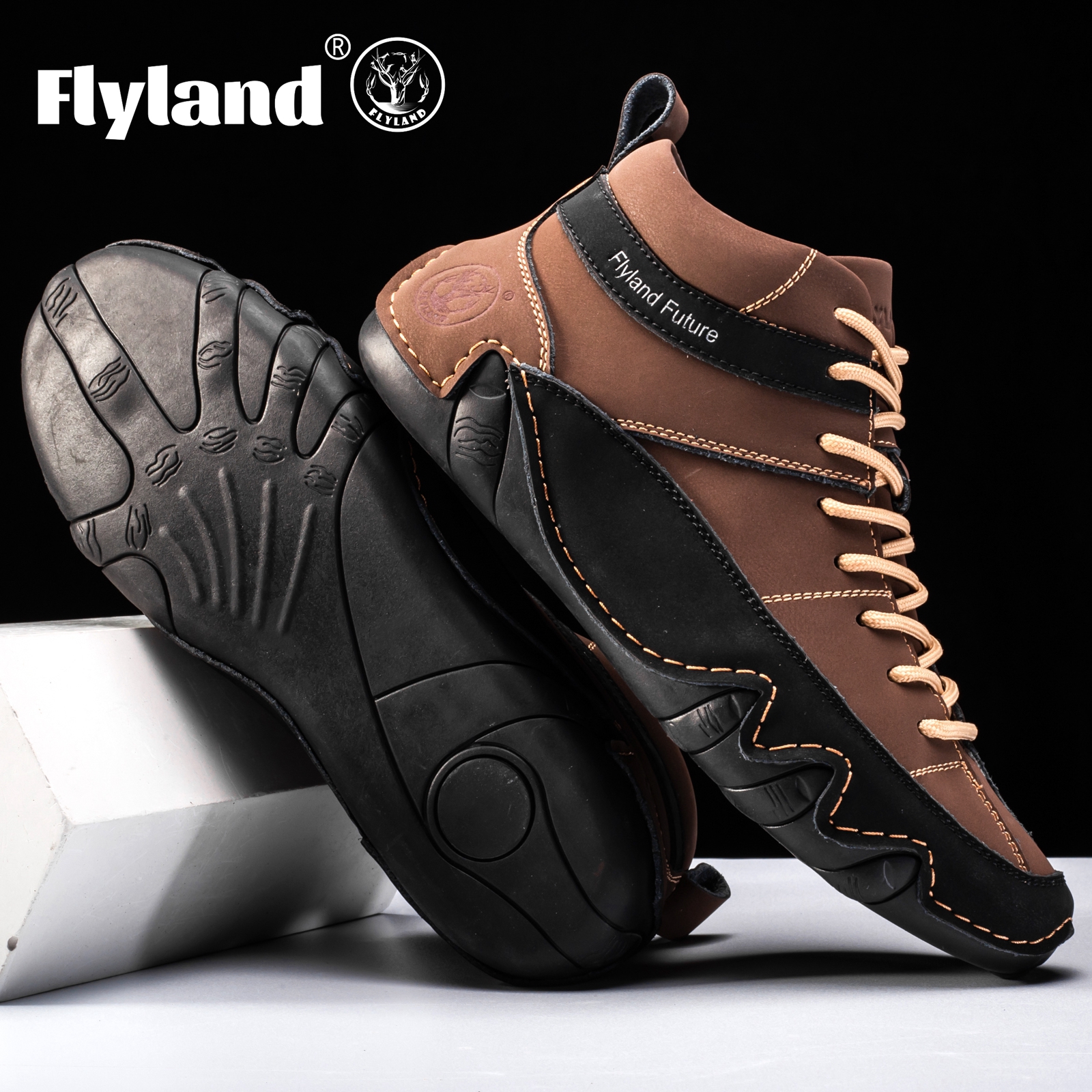 FLYLAND Men'S Fashion Sneaker  - Leather Work Dress のレビューと価格