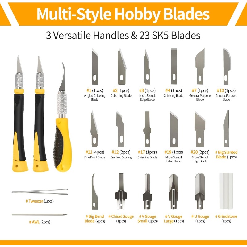 30PCS Precision Hobby Knife Se - Leatherwork Hobby のレビューと価格