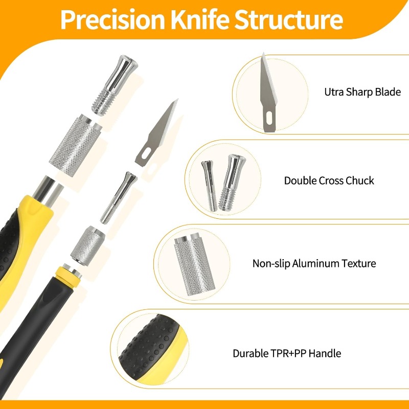 30PCS Precision Hobby Knife Se - Leatherwork Hobby のレビューと価格