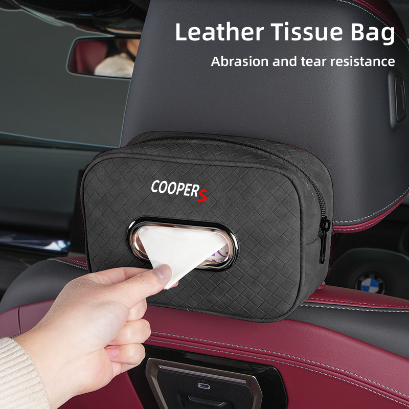 Car Tissue Box Leather Seat Ba - Leather Work For Car のレビューと価格