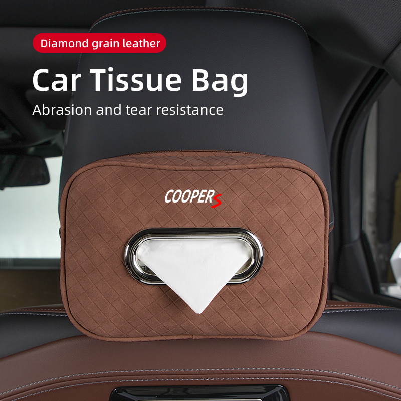 Car Tissue Box Leather Seat Ba - Leather Work For Car のレビューと価格