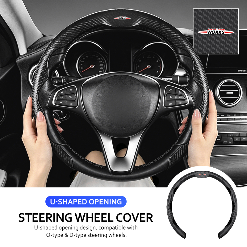 Car Steering Wheel Cover Anti- - Leather Work For Car のレビューと価格