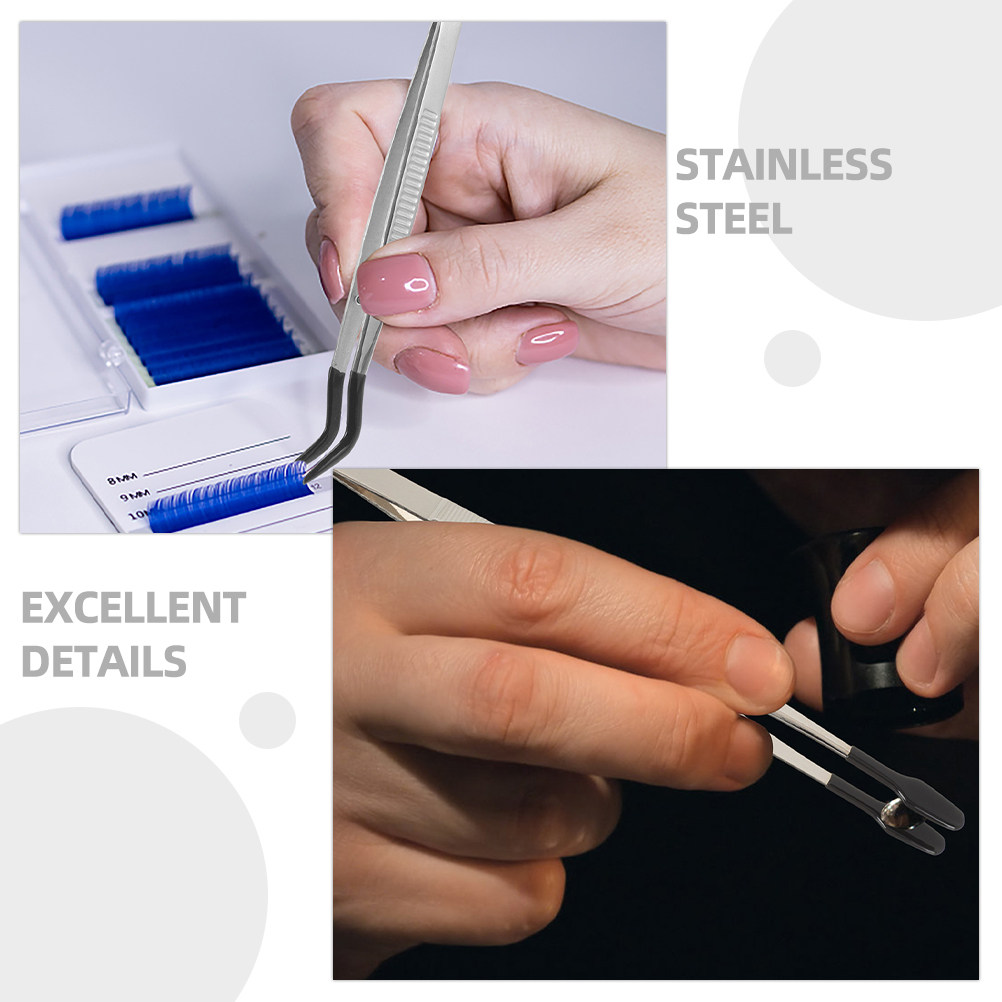 2Pcs Eyelash Tweezers Stainles - Leatherwork Hobby のレビューと価格